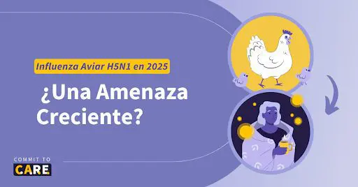 Imagen con el texto “Influenza Aviar H5N1 en 2025: ¿Una Amenaza Creciente?”
